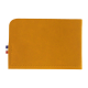 Porte-cartes jaune vue arrière couture apparente