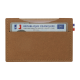 Étui carte bancaire marron clair avec carte insérée sans marquage