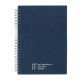Carnet A5 bleu marine avec marquage clair en bas à droite
