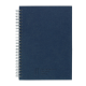 Carnet A5 bleu marine avec marquage ton sur ton en bas à droite