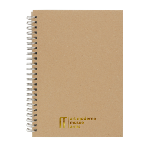 Carnet A5 kraft avec marquage doré en bas à droite