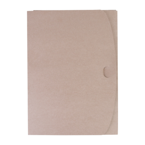 Chemise 3 rabats kraft fermée sans marquage avec rabat arrondi