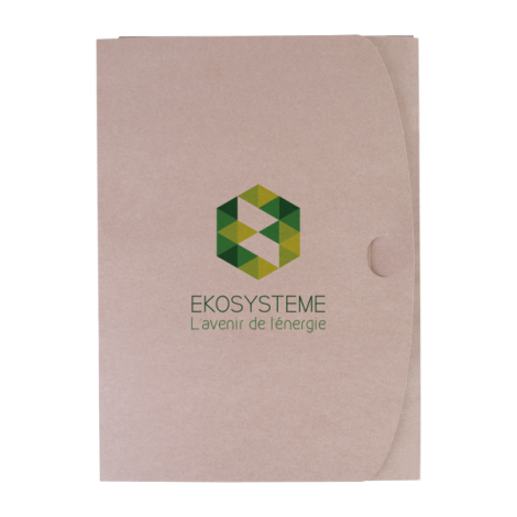 Chemise 3 rabats kraft impression totale avec visuel mode et illustration