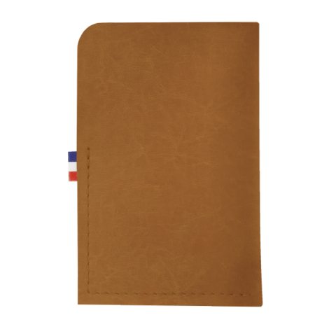 Porte-cartes marron clair vue dos sans personnalisation