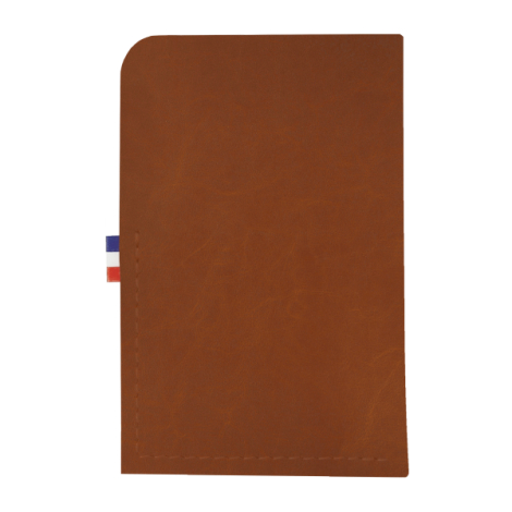 Porte-cartes brun foncé vue dos sans personnalisation