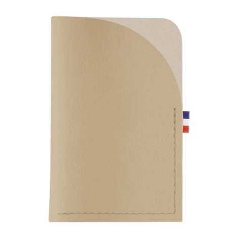 Porte-cartes beige clair vertical sans marquage