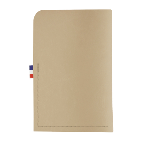 Porte-cartes beige clair vue dos sans personnalisation