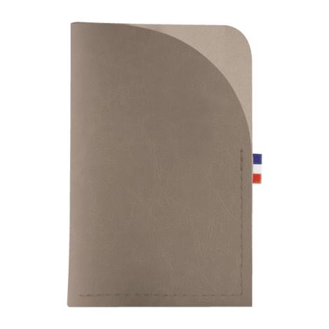 Porte-cartes taupe clair vertical sans marquage