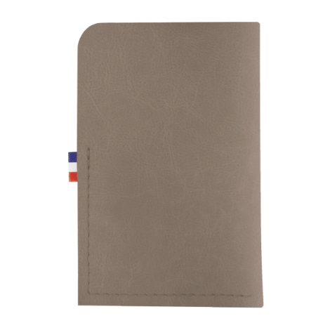 Porte-cartes taupe clair vue dos sans personnalisation