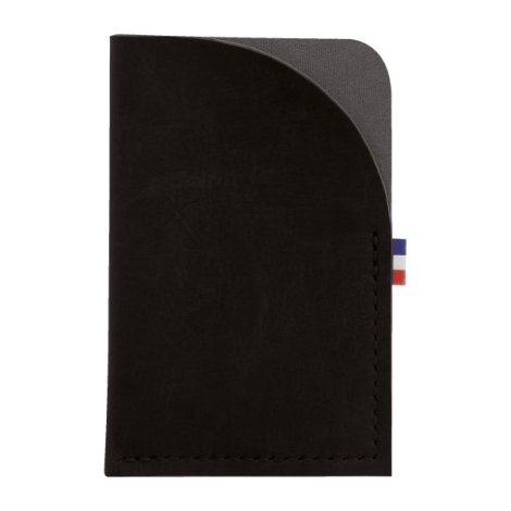Porte-cartes noir vertical sans marquage
