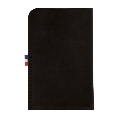Porte-cartes noir vue dos sans personnalisation