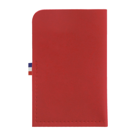 Porte-cartes rouge vue dos sans personnalisation