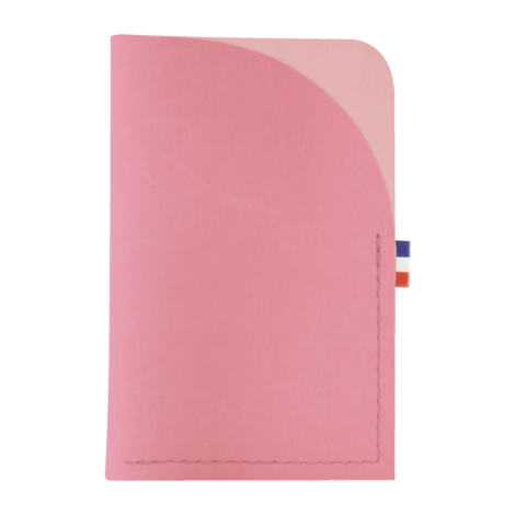 Porte-cartes rose vertical sans marquage face avant