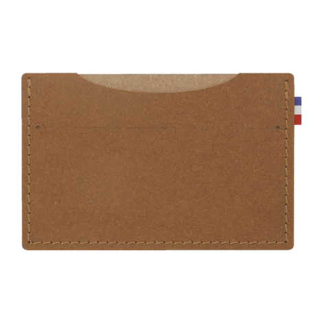 Étui carte bancaire marron clair sans marquage face avant
