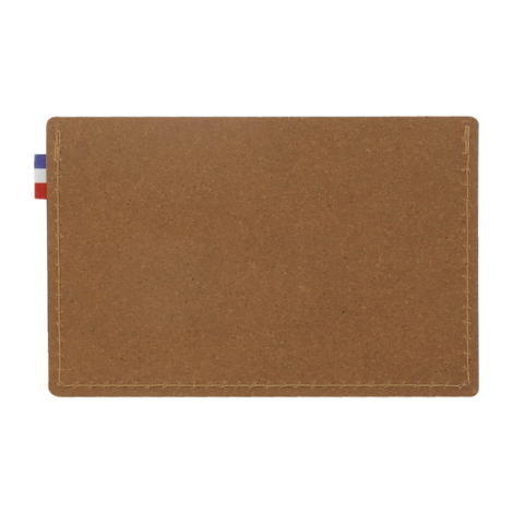 Étui carte bancaire marron clair vue dos sans personnalisation