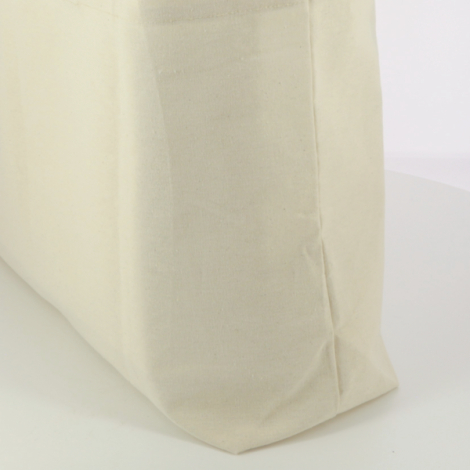Tote bag XXL écru détail soufflet fond et coutures