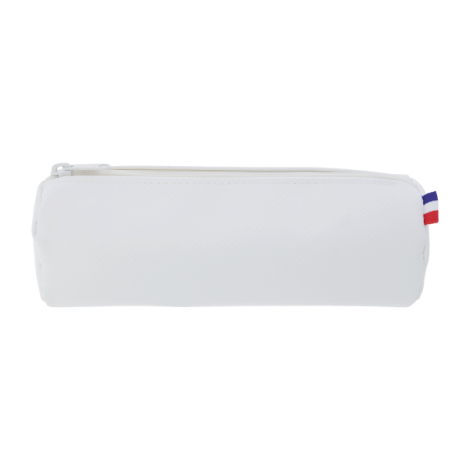 Trousse cylindrique blanche vue arrière surface lisse sans marquage
