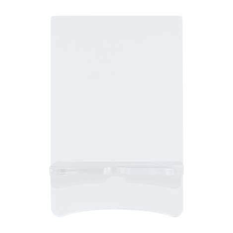 Support téléphone transparent vue face sans appareil