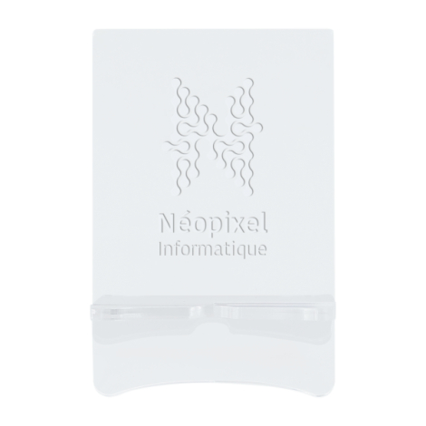 Support téléphone gravure logo Néopixel Informatique