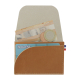 Porte-monnaie marron ouvert avec billets pièces et carte visibles Porte-monnaie marron ouvert avec billets pièces et carte visibles