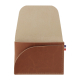 Porte-monnaie marron foncé ouvert avec compartiment visible, sans contenu Porte-monnaie marron foncé ouvert avec compartiment visible, sans contenu