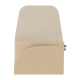Porte-monnaie beige clair ouvert avec compartiment visible Porte-monnaie beige clair ouvert avec compartiment visible