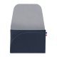 Porte-monnaie bleu marine ouvert avec compartiment visible, sans contenu Porte-monnaie bleu marine ouvert avec compartiment visible, sans contenu