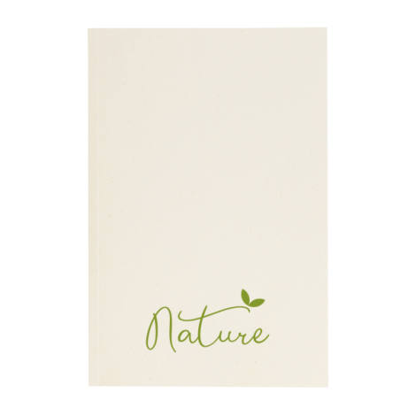 Carnet A5 recyclé marquage Nature bas couverture vue face