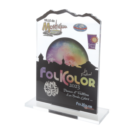 Trophée publicitaire plastique recyclé sur mesure France