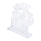 Trophée acrylique transparent forme motocross sans marquage vue perspective