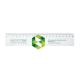 Règle fine 20 cm personnalisée logo Ekosystème impression couleur vue face