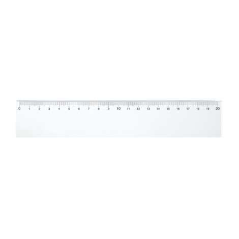 Règle fine 20 cm transparente graduée sans personnalisation vue face