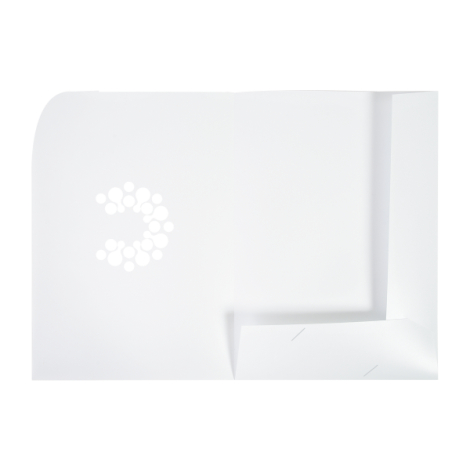 Chemise A4 dos avec logo bas rendu épuré