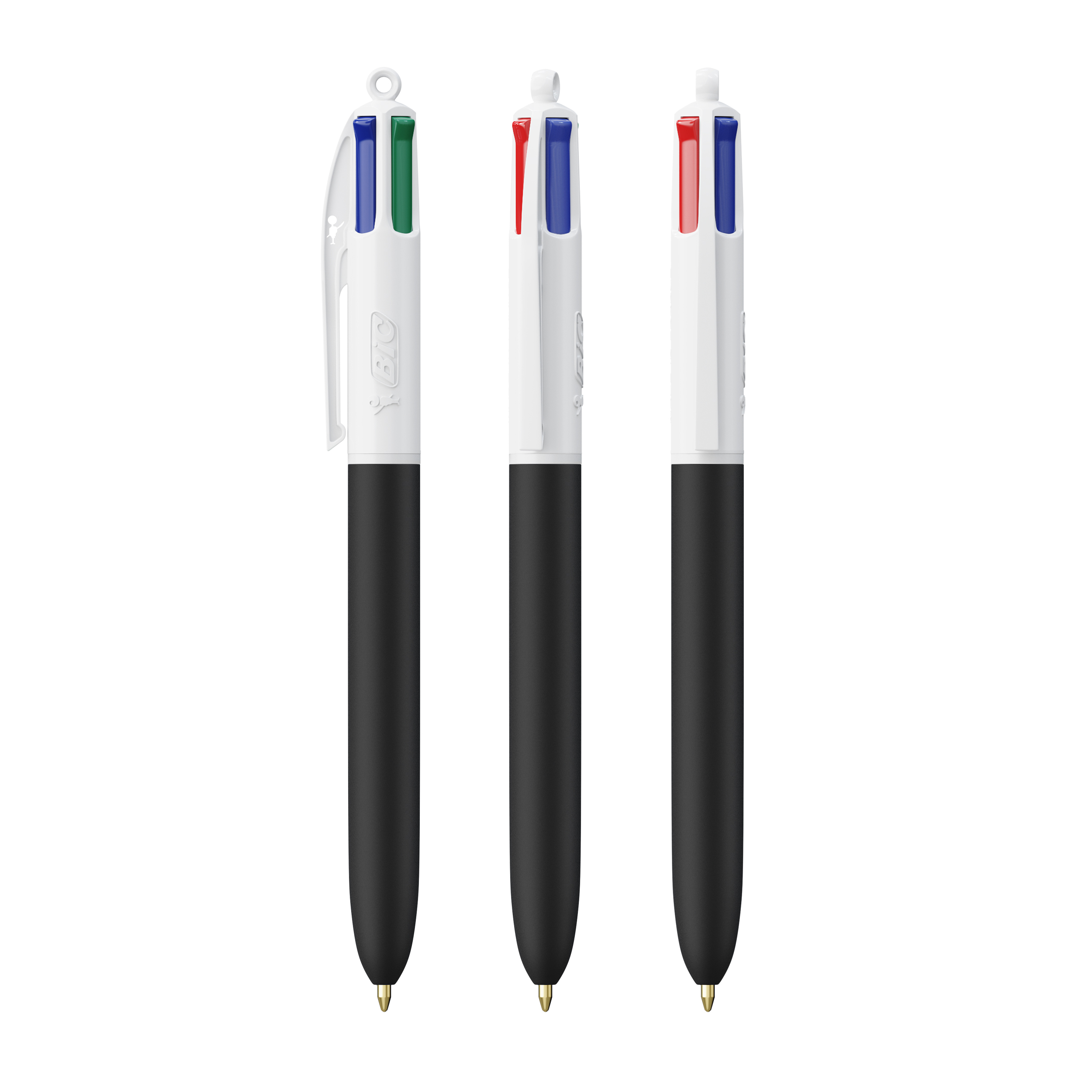 Stylo BIC® publicitaire 4 Couleurs Soft Blanc/Noir
