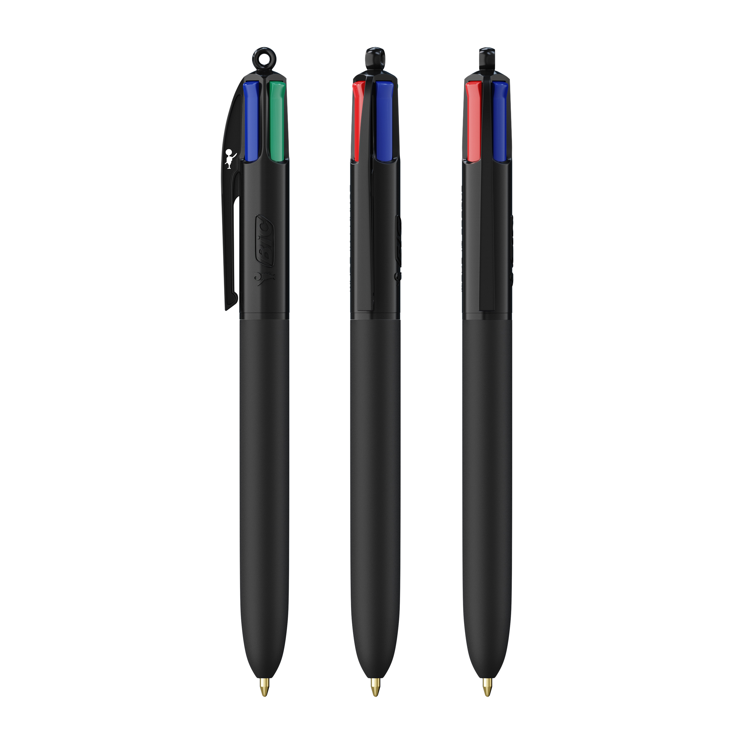 Stylo BIC® publicitaire 4 Couleurs Soft Noir