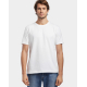 T-shirt homme coton bio vue face coloris blanc surface unie aucune personnalisation apparente