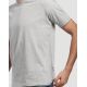 T-shirt homme coton bio zoom couture latérale bas étiquette tricolore surface sans marquage visible