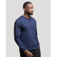Sweat unisexe vue face homme coloris bleu marine mains derrière dos surface uniforme sans marquage visible Sweat unisexe vue face homme coloris bleu marine mains derrière dos surface uniforme sans marquage visible