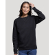 Sweat unisexe vue face homme coloris noir col rond empiècement V surface uniforme sans marquage visible Sweat unisexe vue face homme coloris noir col rond empiècement V surface uniforme sans marquage visible