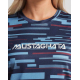 T-shirt running femme zoom col et torse logo poitrine détaillé marquage visible sur la poitrine