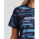 T-shirt running femme vue face motif graphique all over logo poitrine visible marquage visible sur la poitrine