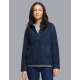 Veste polaire femme zippée vue de face portée autre couleur col montant poches latérales visibles sans marquage visible