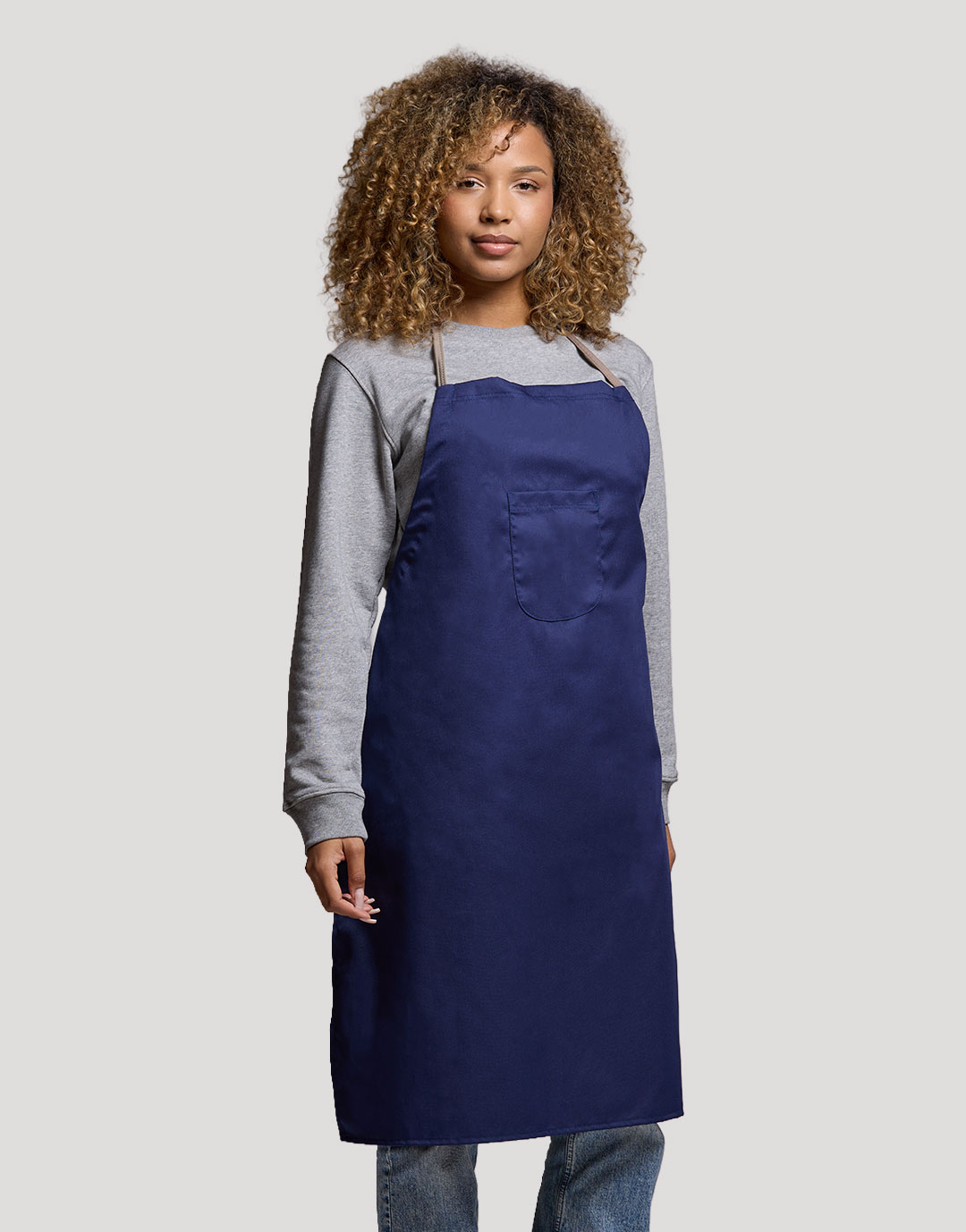 Tablier coton bio personnalisable Escoffier Marine