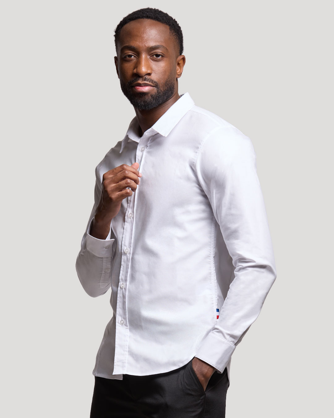 Chemise homme personnalisable Kant Blanc
