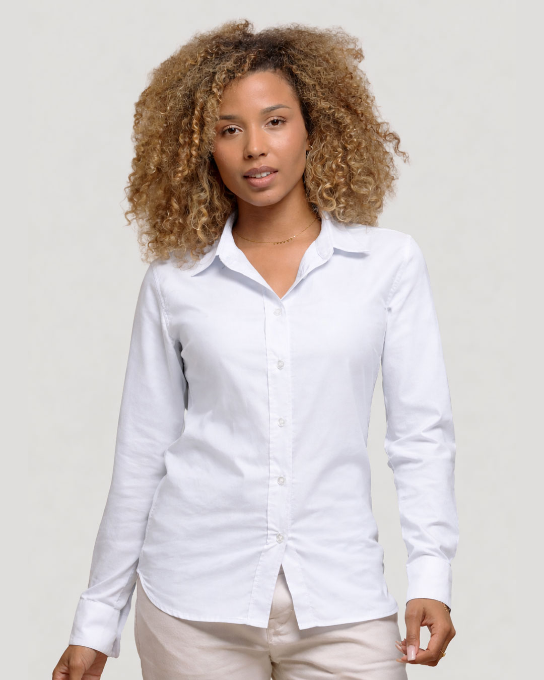 Chemise femme personnalisable Arendt Blanc