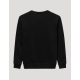 Sweat unisexe à plat vue dos coloris noir surface uniforme sans marquage visible Sweat unisexe à plat vue dos coloris noir surface uniforme sans marquage visible