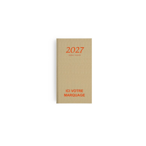 Agenda de bureau publicitaire - Kraft 100 % recyclé