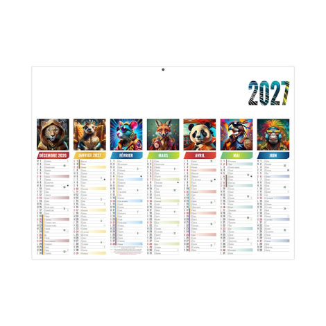 Calendrier bancaire personnalisé 2027 - Florian