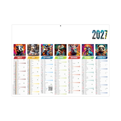 Calendrier bancaire personnalisé 2027 - Florian
