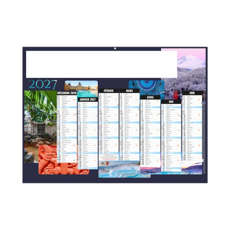 Calendrier bancaire 2027 personnalisable - Nature